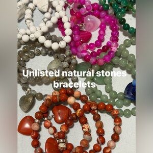 Natural Stone Beaded Bracelets Set